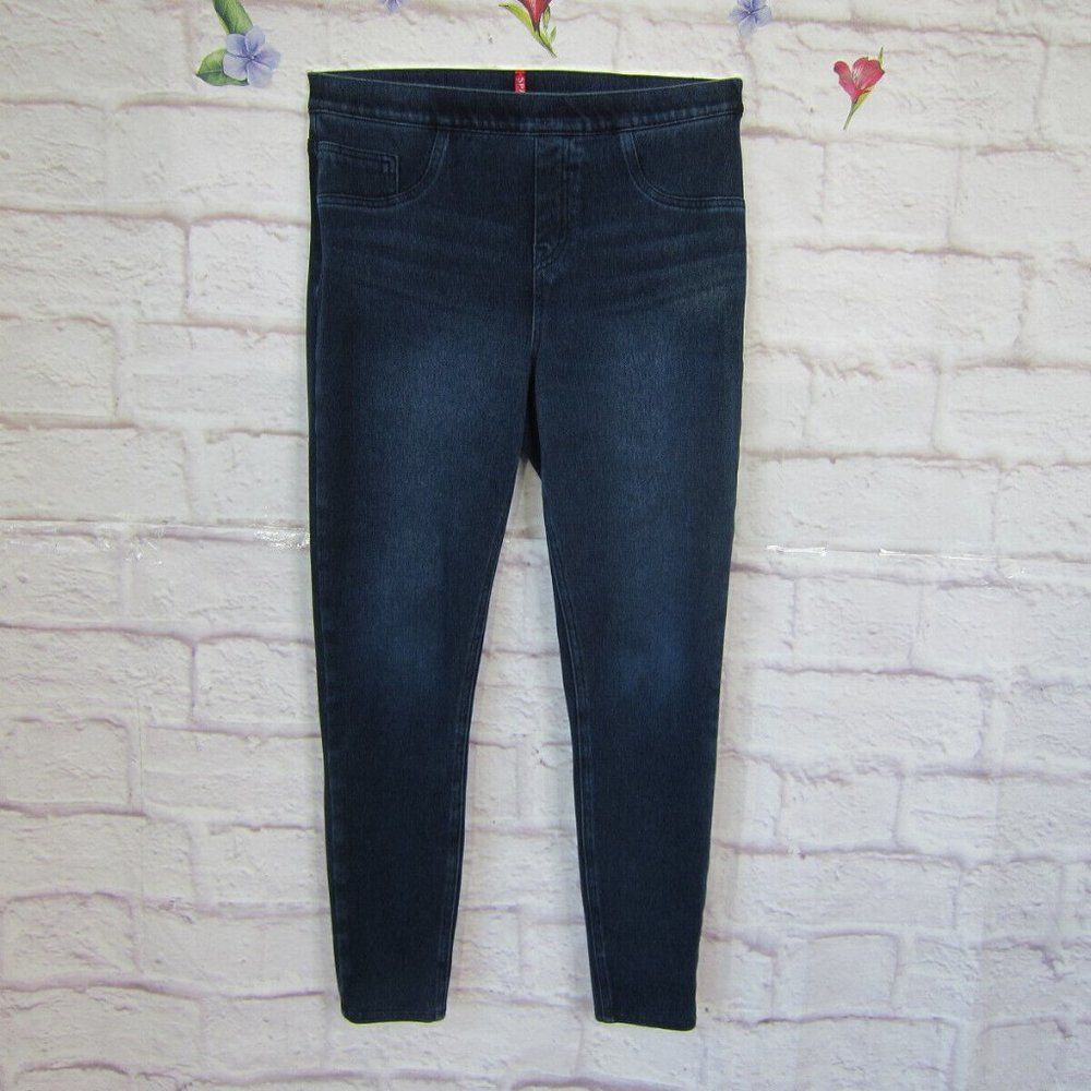 Spanx Size Large 10/12 Denim Leggings Jegging "Jean ish Ankle" Tummy Control $98